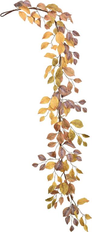 6' Brown Fall Leaf Garland