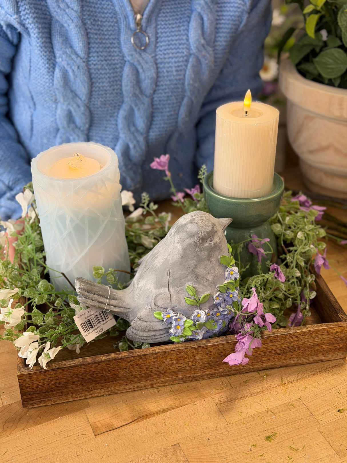 Violet Flower Candle Ring -2 Styles