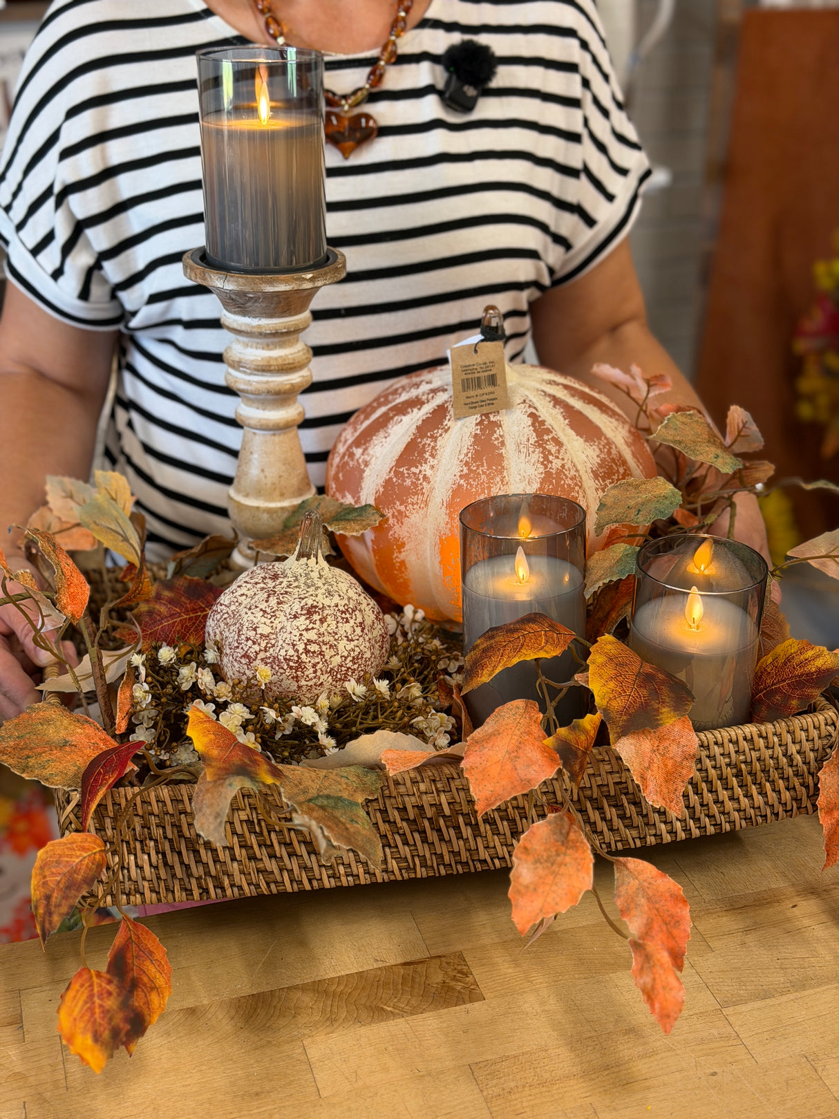 6' brown fall leaf garland for farmhouse Fall home decor from Magnolias Home Decor