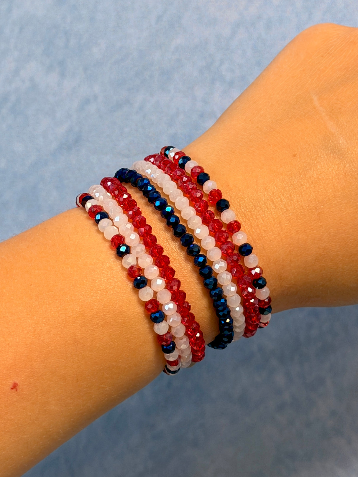 Glitzy Stretchy Americana Bracelets - 4 Styles