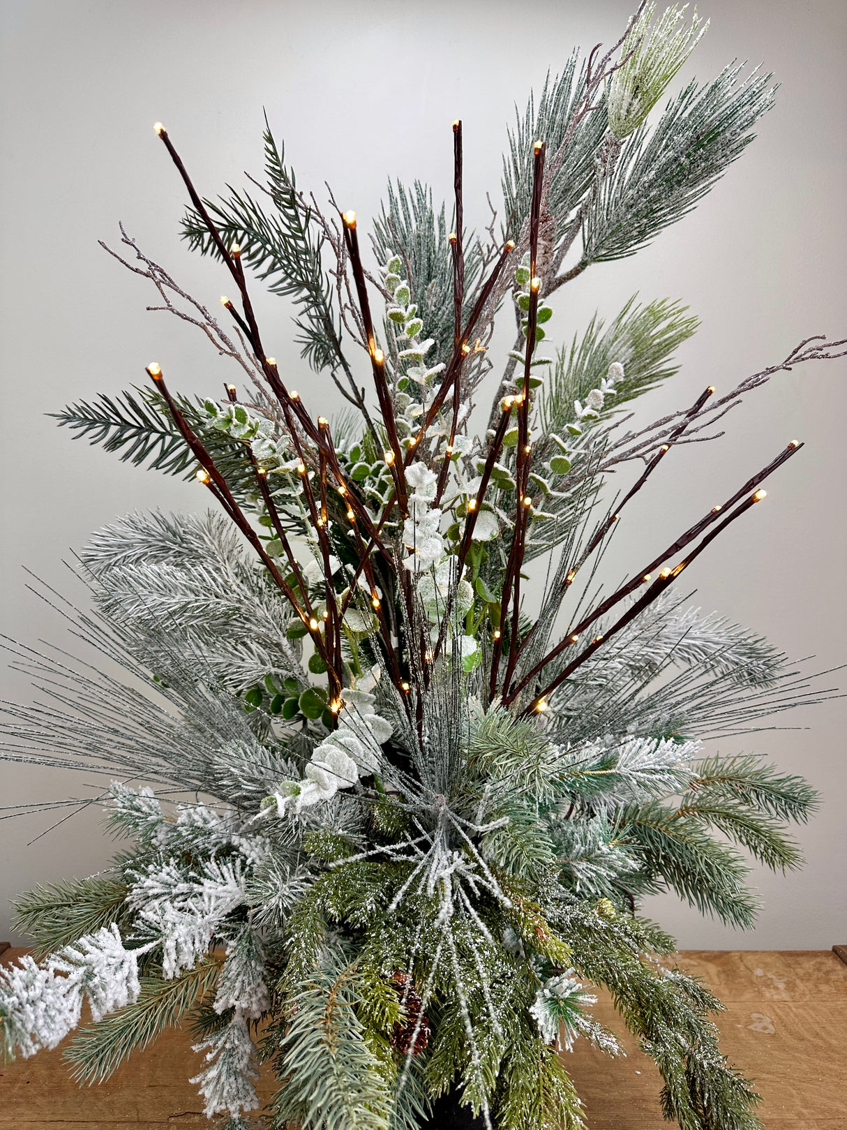 Outdoor Warm White Lighted Branch Set - Plug In