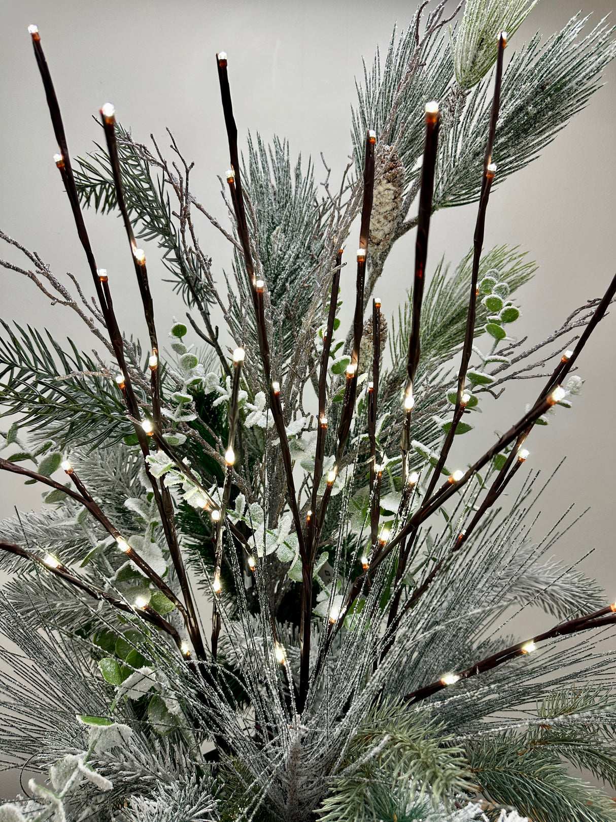 Outdoor Cool White Lighted Branch Set of 3