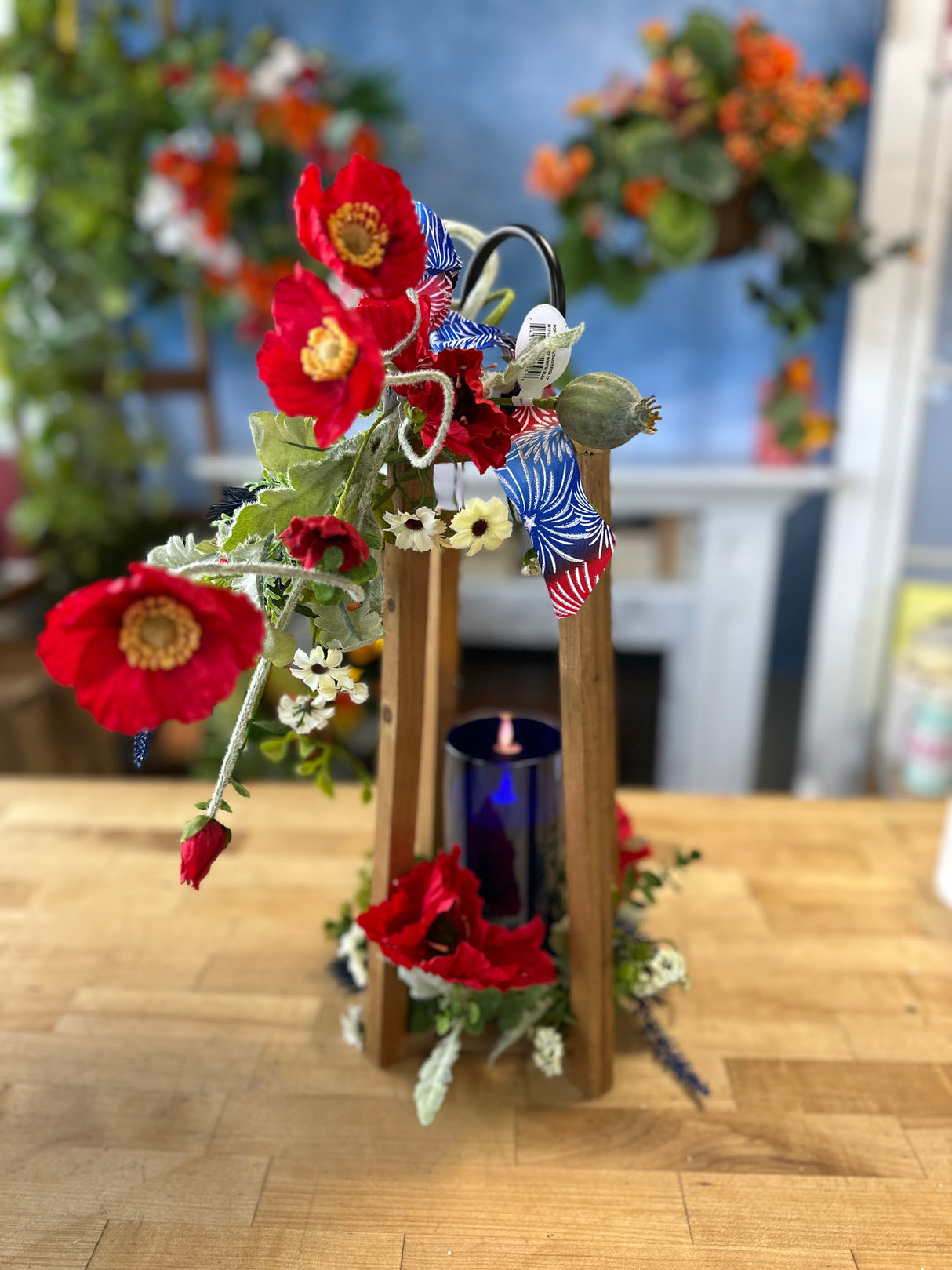 Red Poppy Spray