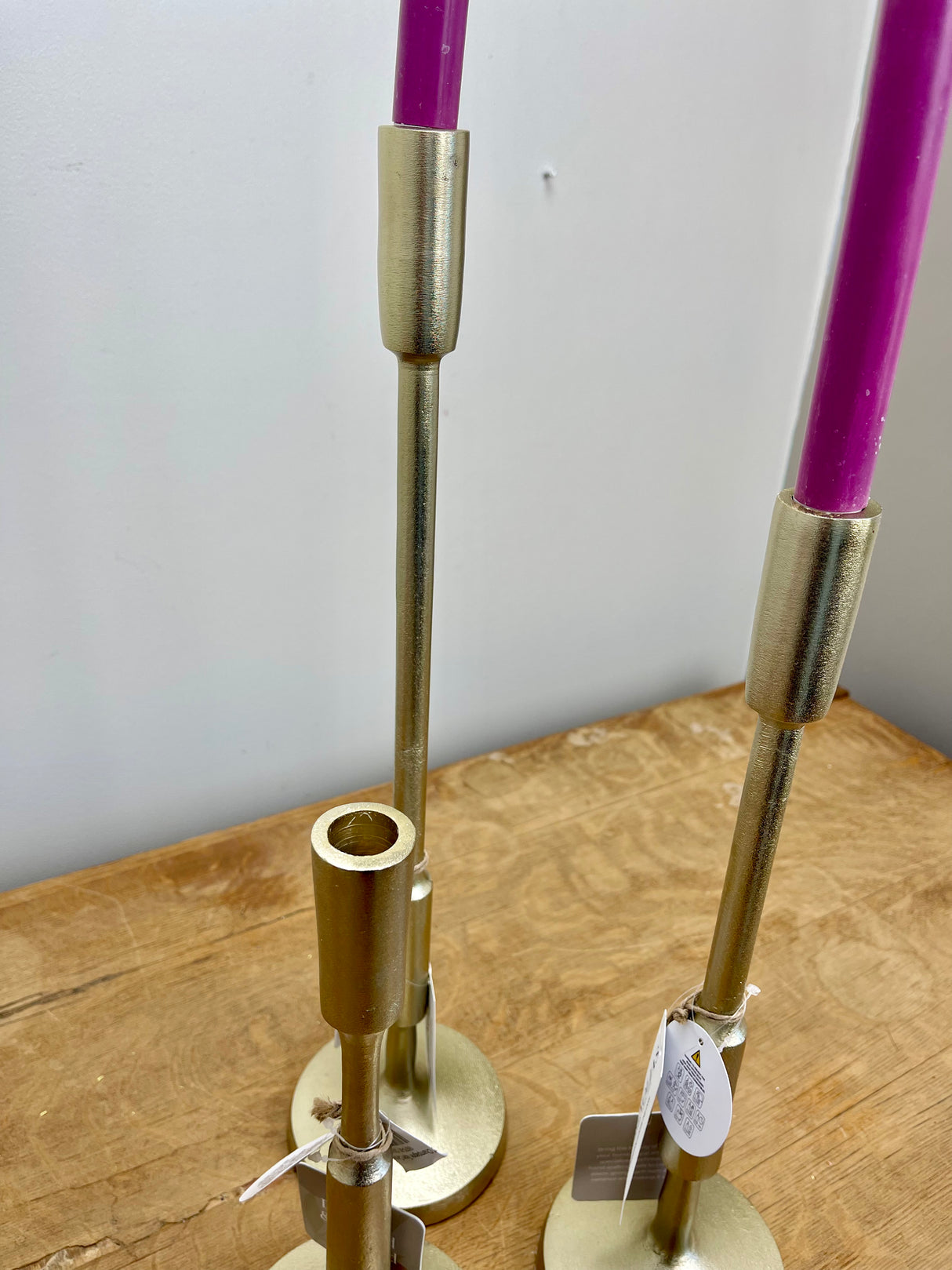 20" Champagne Taper Candleholder