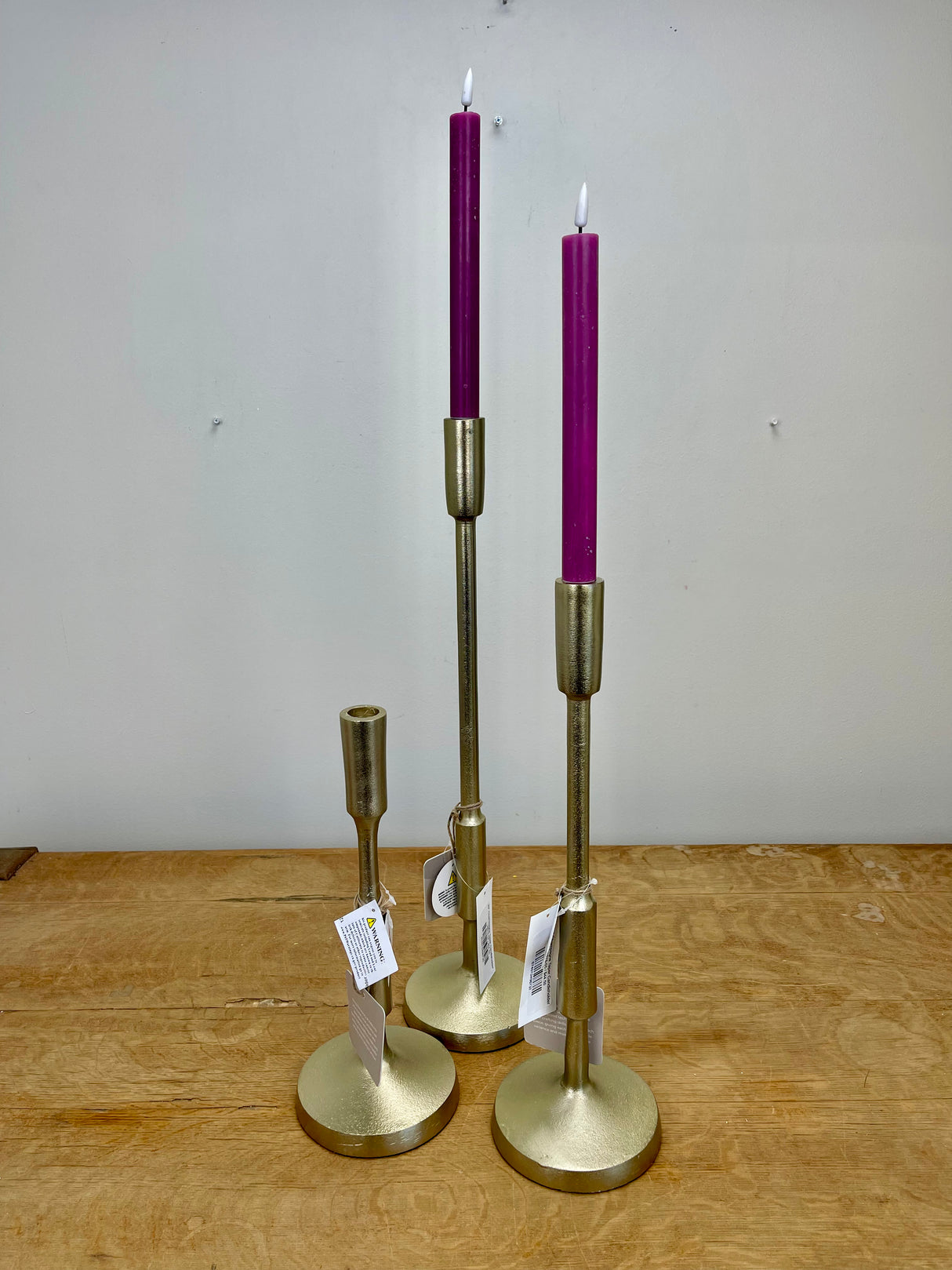 20" Champagne Taper Candleholder