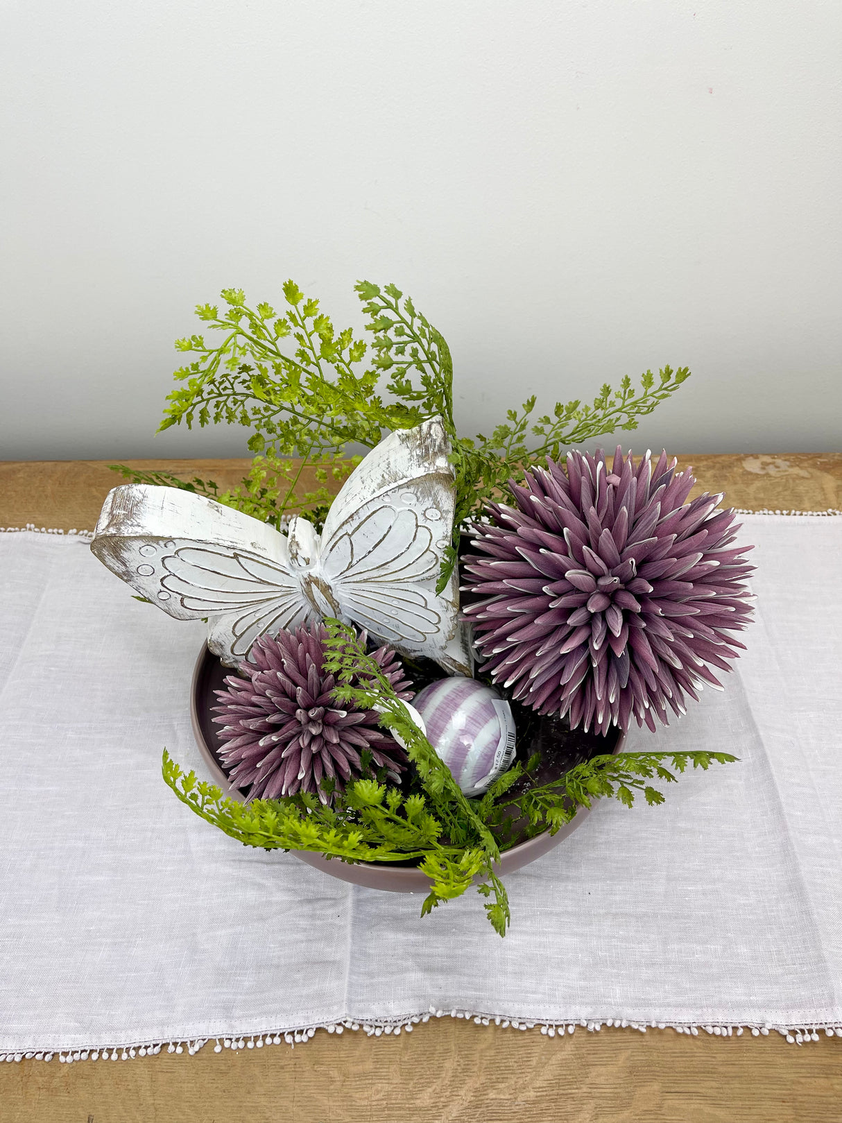 Purple Hand-Painted Stoneware Orbs - 3 Styles