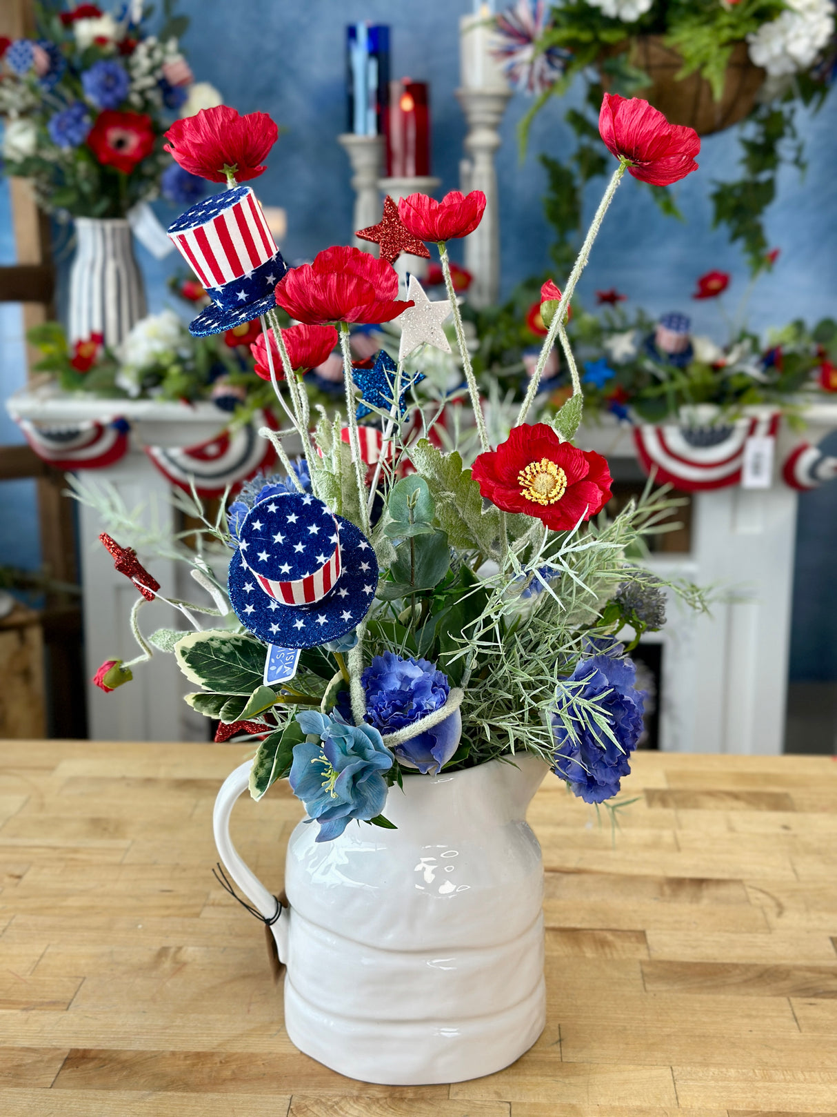 Red Poppy Spray