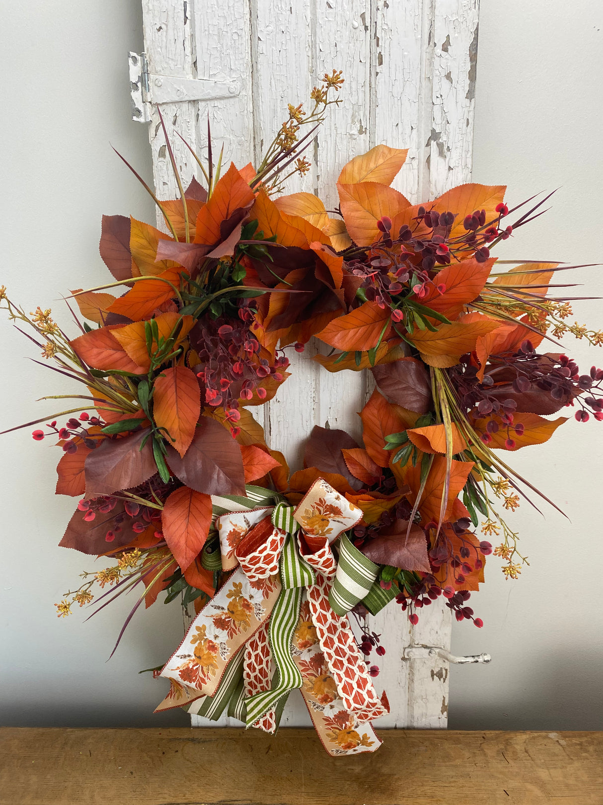 30" Burst of Orange Wreath