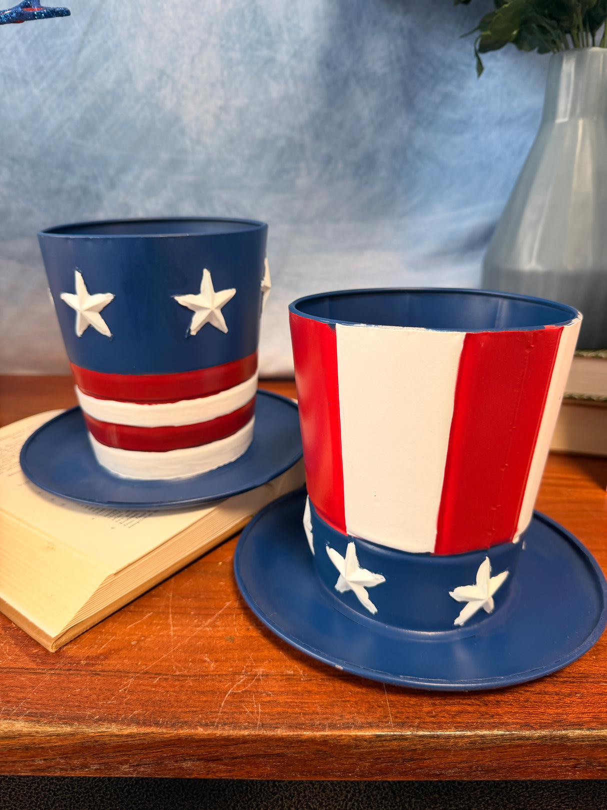 Patriotic Hat Planter - 2 Styles