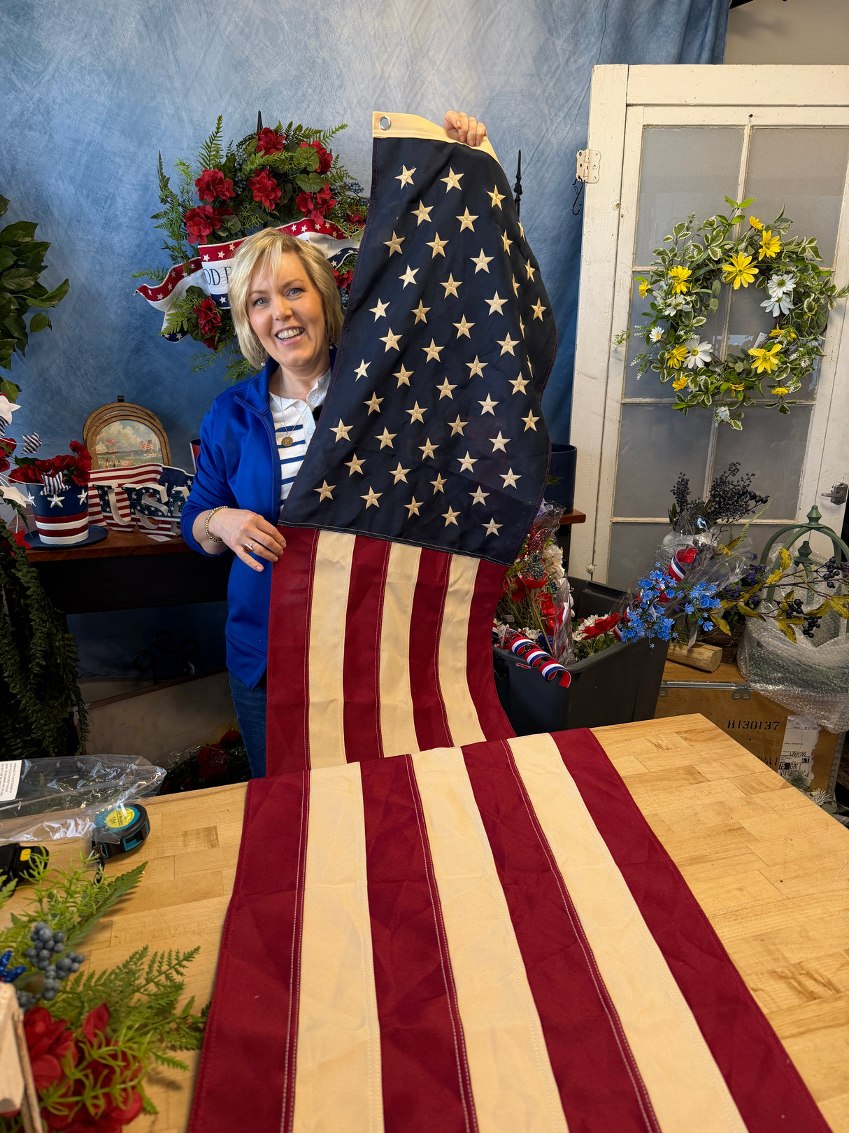 Americana Banner with Grommets