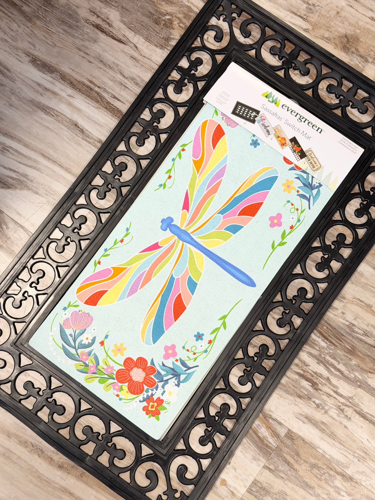 Colorful Dragonfly Sassafras Switch Mat