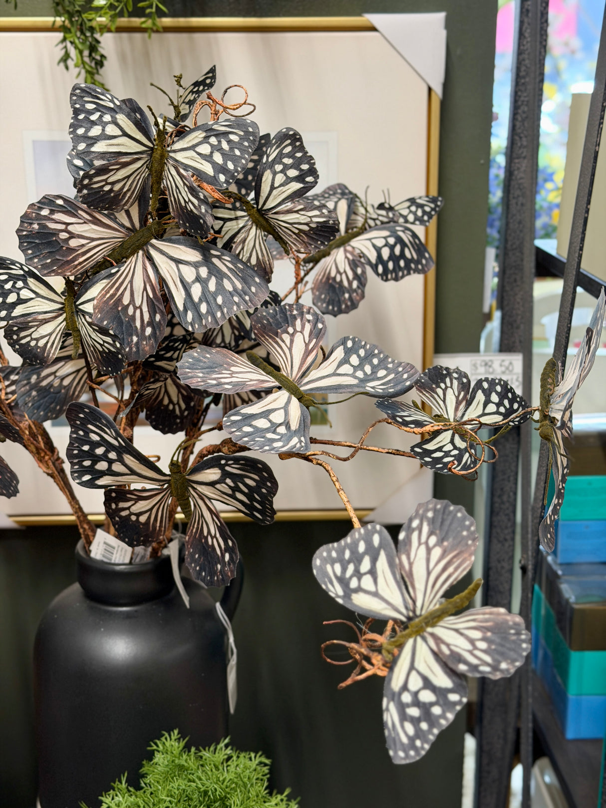 Black White Into the Field Butterfly Spray