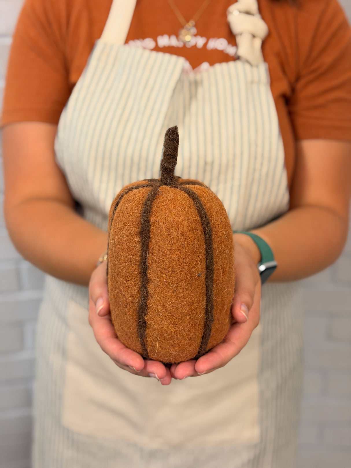 Brown Wool Pumpkin