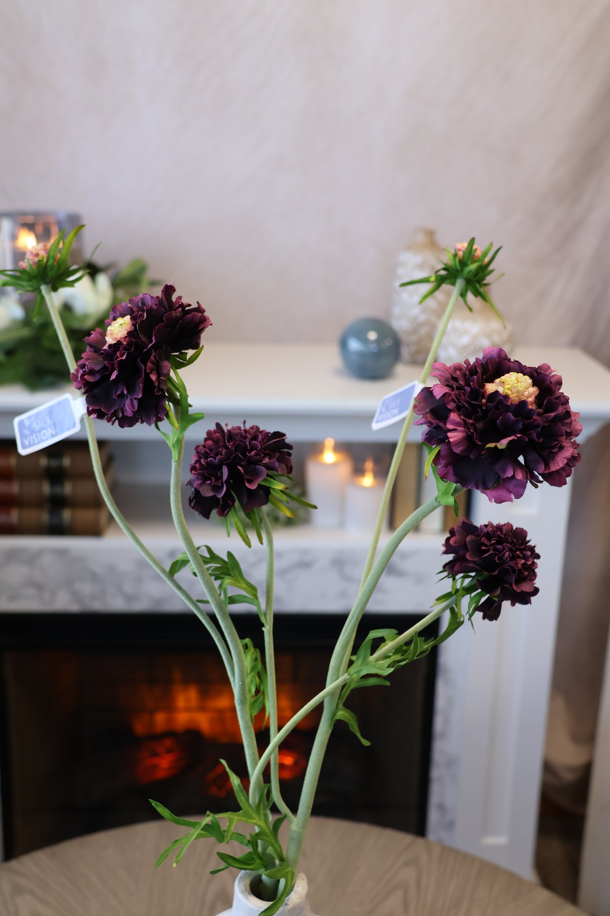 Eggplant Scabiosa Spray
