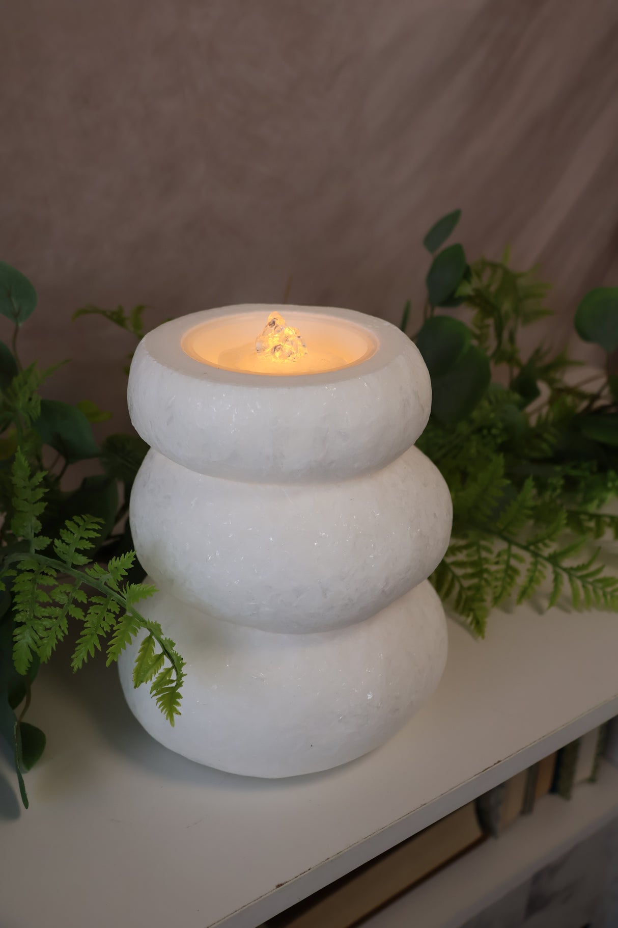 White Rock Fountain Candle