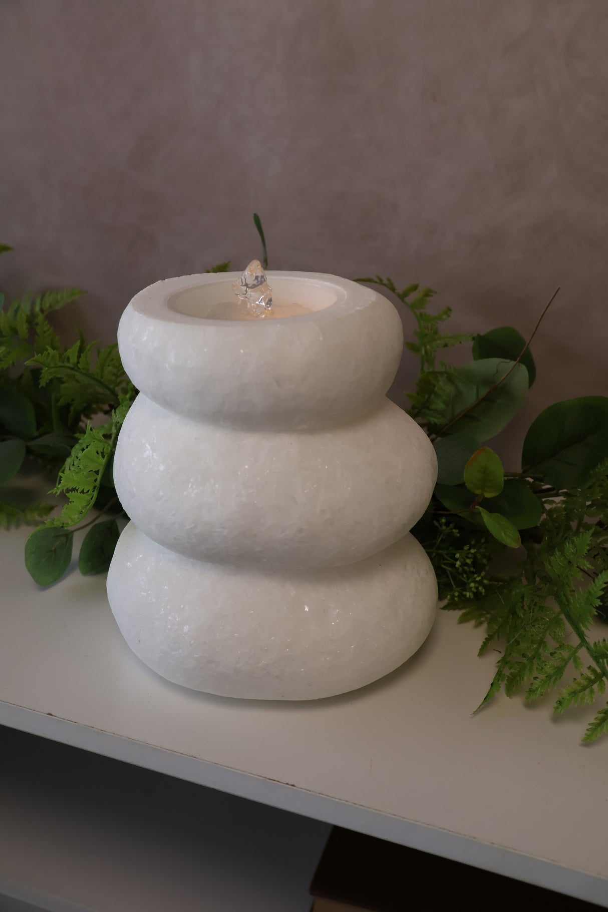 White Rock Fountain Candle