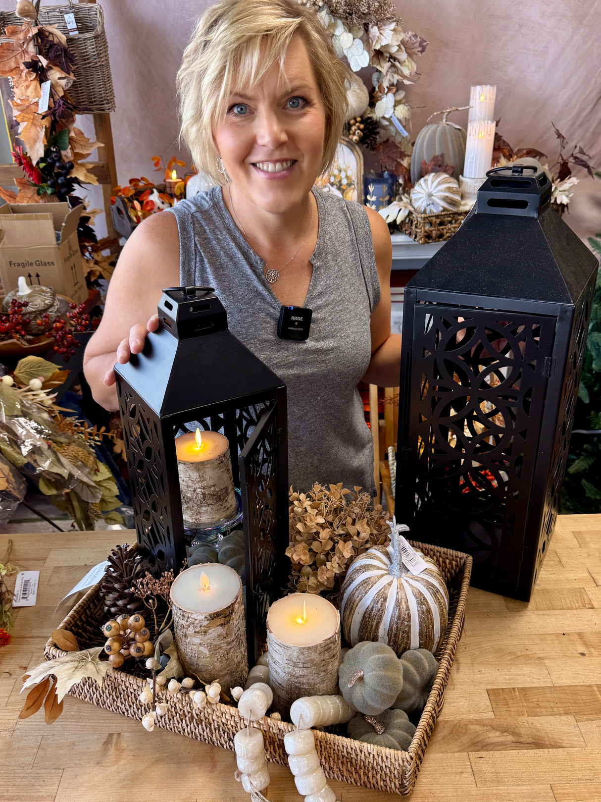 38" Ivory Resin Beaded Garland