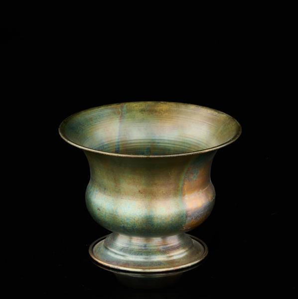 Small Patina Tin Compote Pot