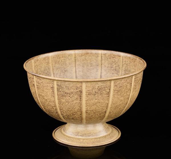 Ribbed Tin Compote Pot