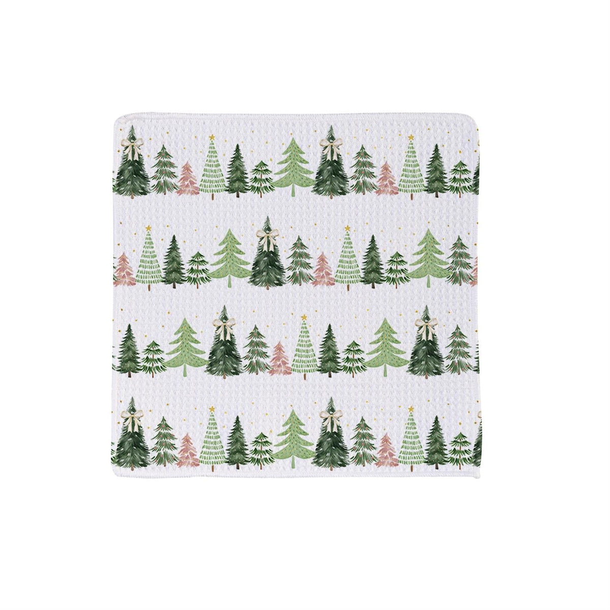 Shades of Emerald Trees Dish Towel view 4 from Magnolias Home Decor