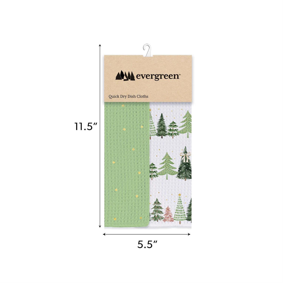 Shades of Emerald Trees Dish Towel view 6 from Magnolias Home Decor