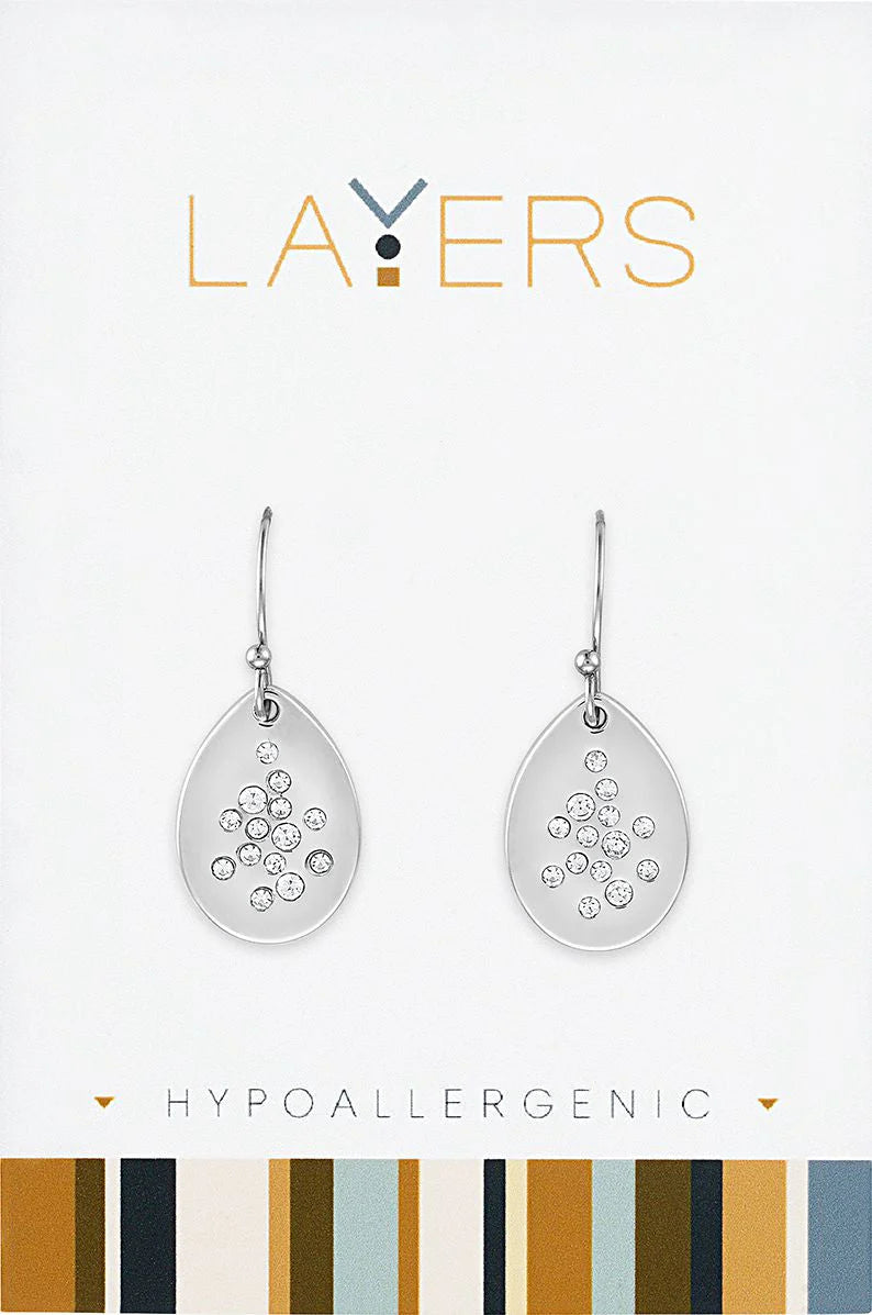 Silver Stardust Dandle Layers Earrings
