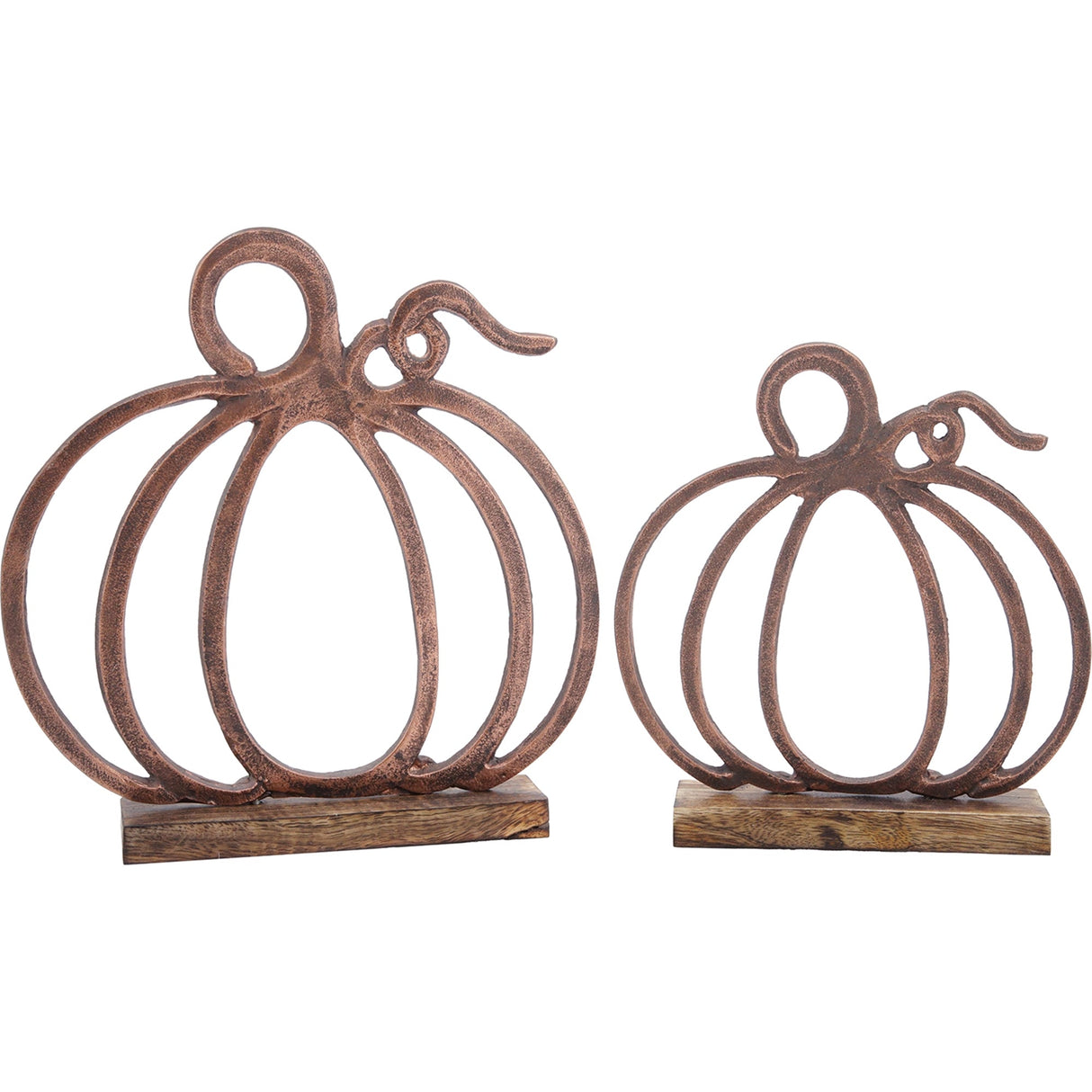 Wood Curly Frame Cut Pumpkin- 2 Sizes