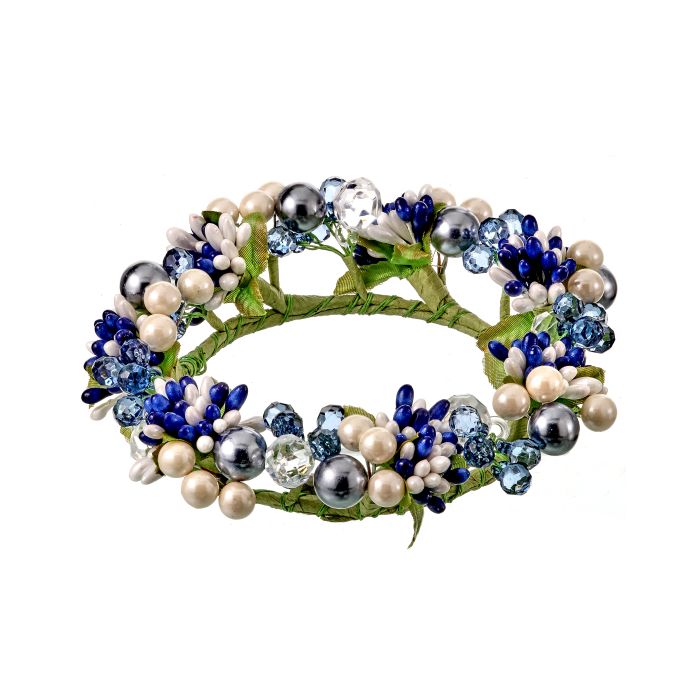 Blue Mix Pip Berry Candle Ring