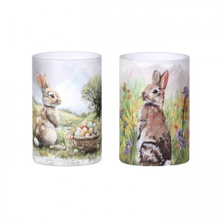 Bunny Trails Lighted Candleholder-2 Styles