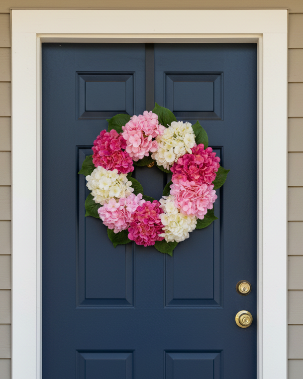 17" Hydrangea Perfect Wreath