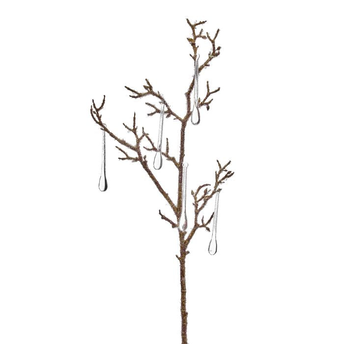 48" Acrylic Iced Bauble Branch