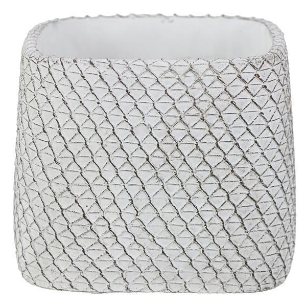 Whitewash Cement Net Pot