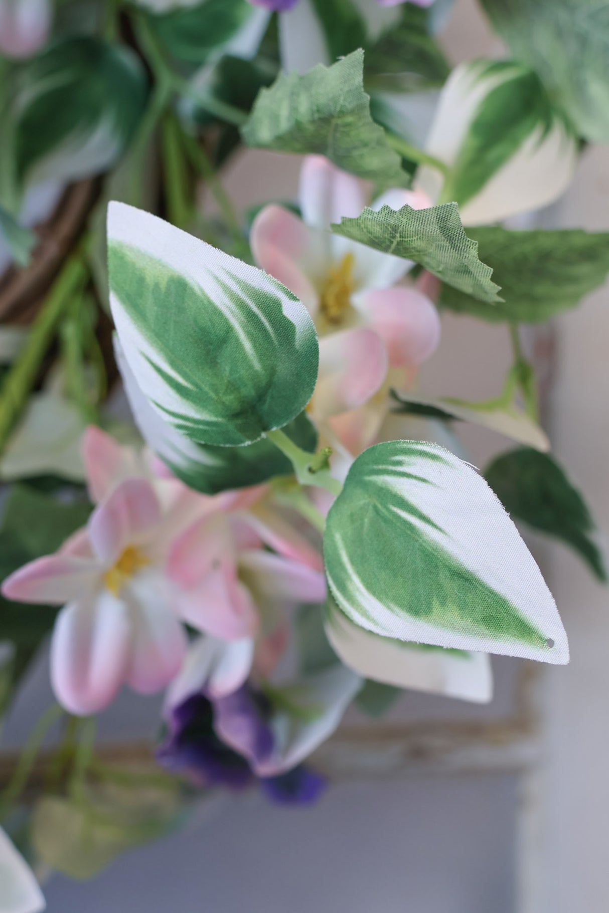 22" Purple Rain Pansy Wreath