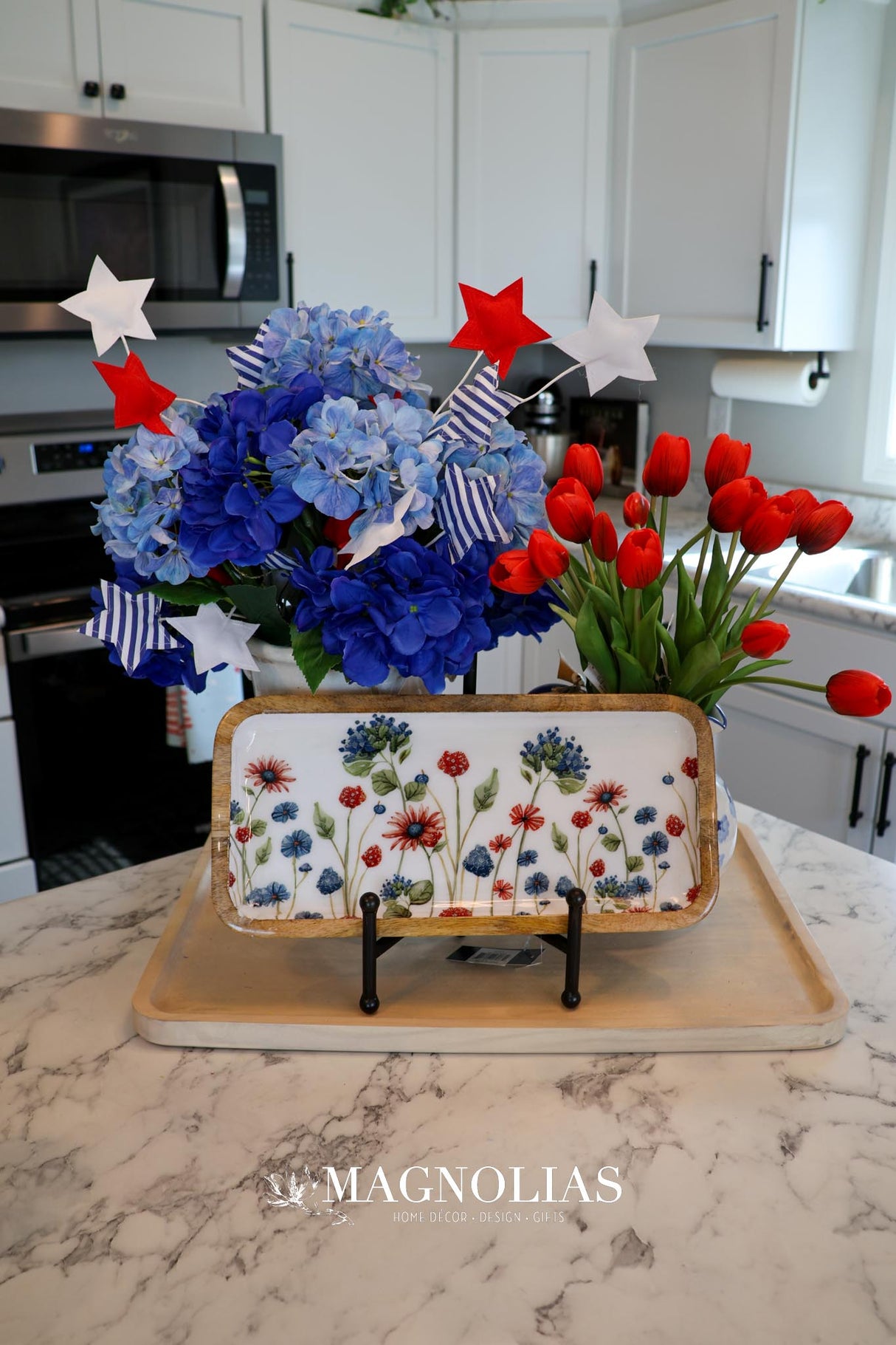 Stars & Stripes Enamel Tray - 2 Sizes