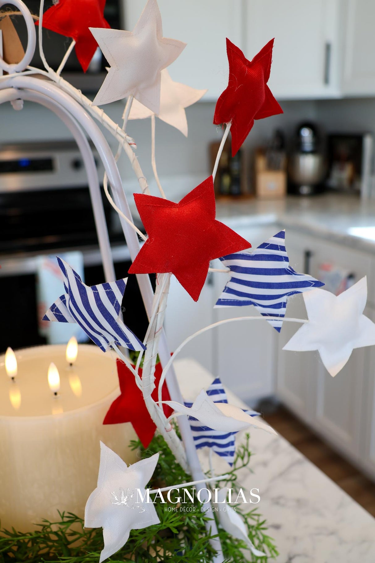 48" Fabric Americana Star Garland