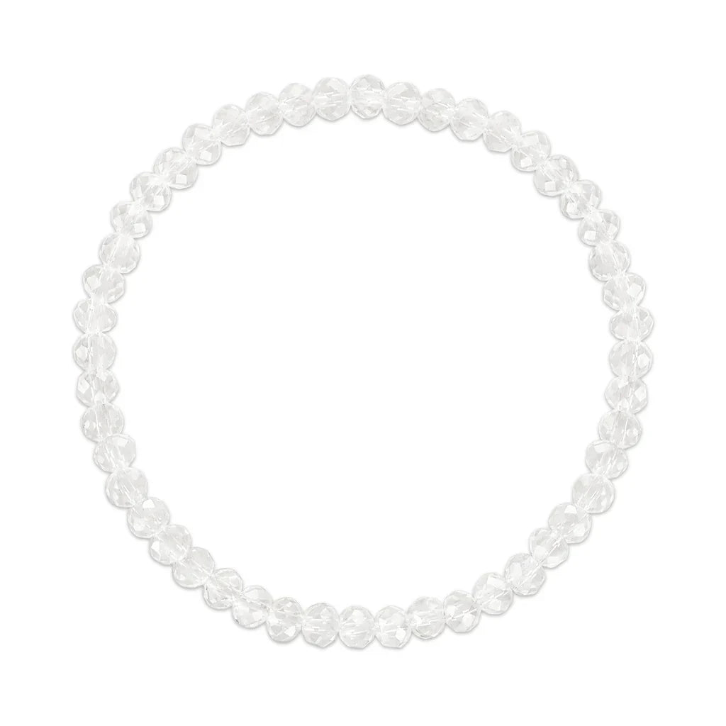 Clear Crystal Stretchy Facet Mila-Mix Bracelet