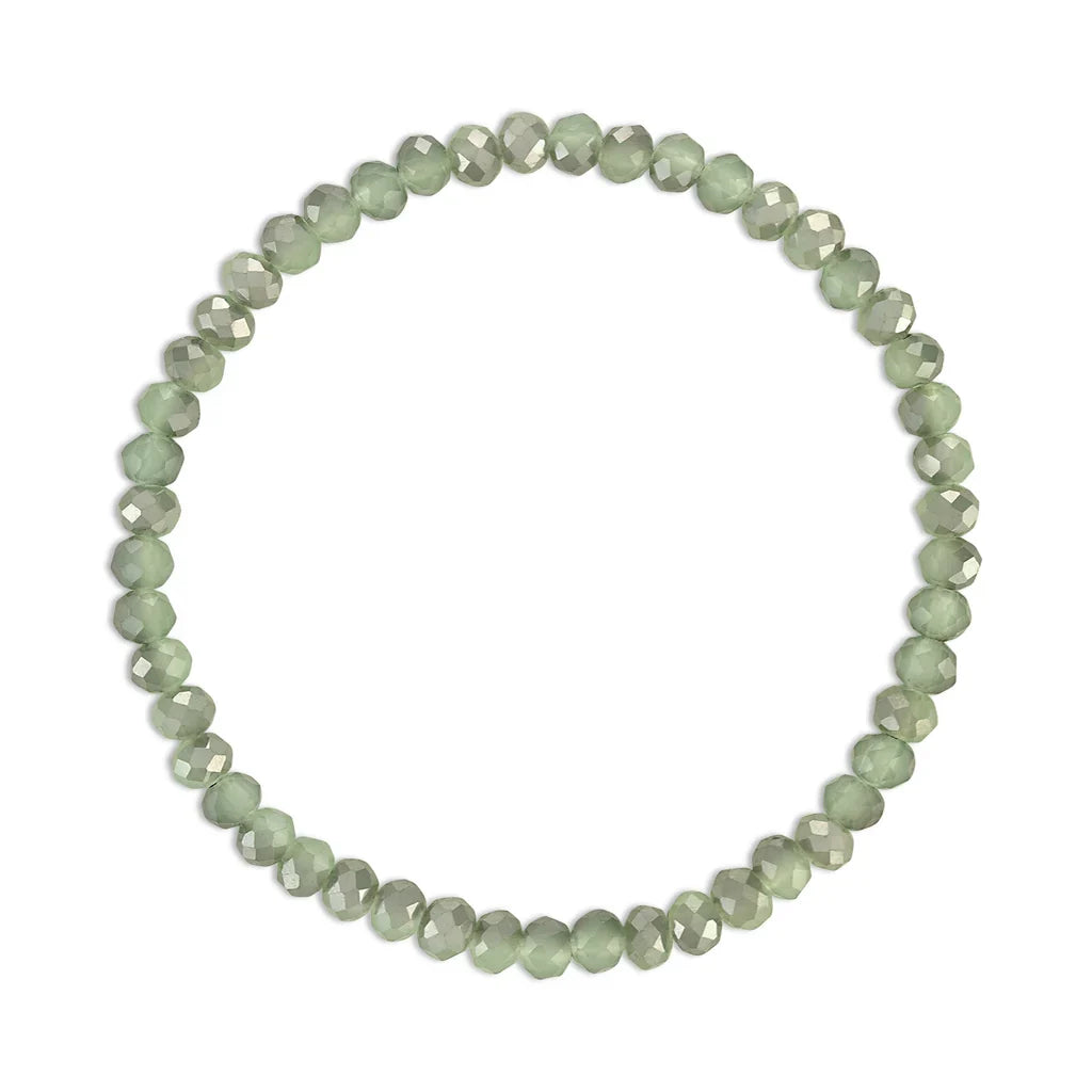 Green Transitioning Stretchy Facet Mila-Mix Bracelet