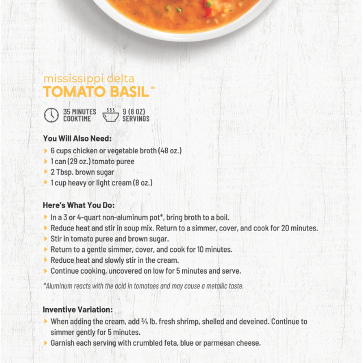 Tomato Basil Soup Mix