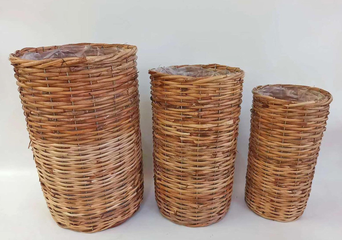 Tall Reed Basket Vase -3 Sizes