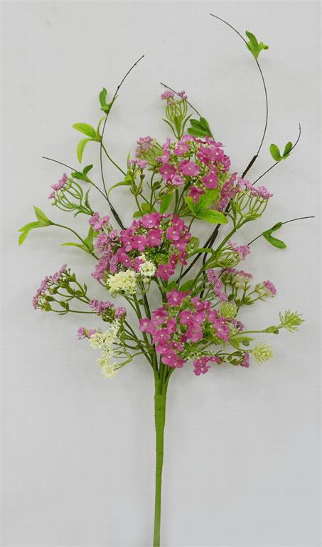 Fuchsia Lilac Mixed Blooms Pick