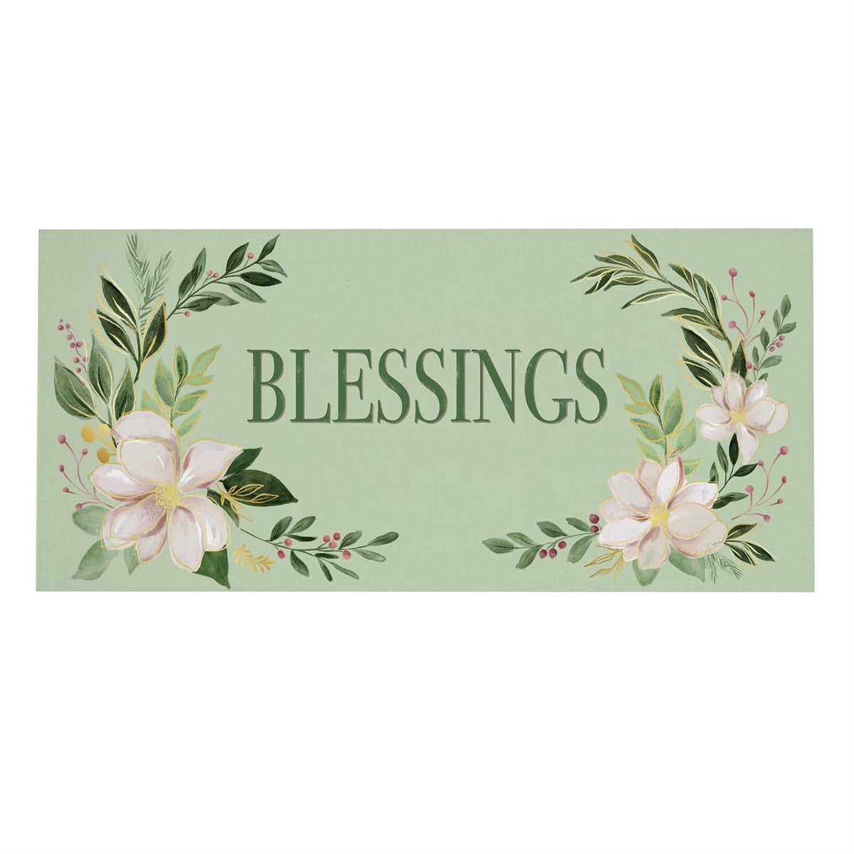 shades of emerald sassafras switch mat, outdoor safe, for farmhouse christmas home decor from Magnolias Home Decor