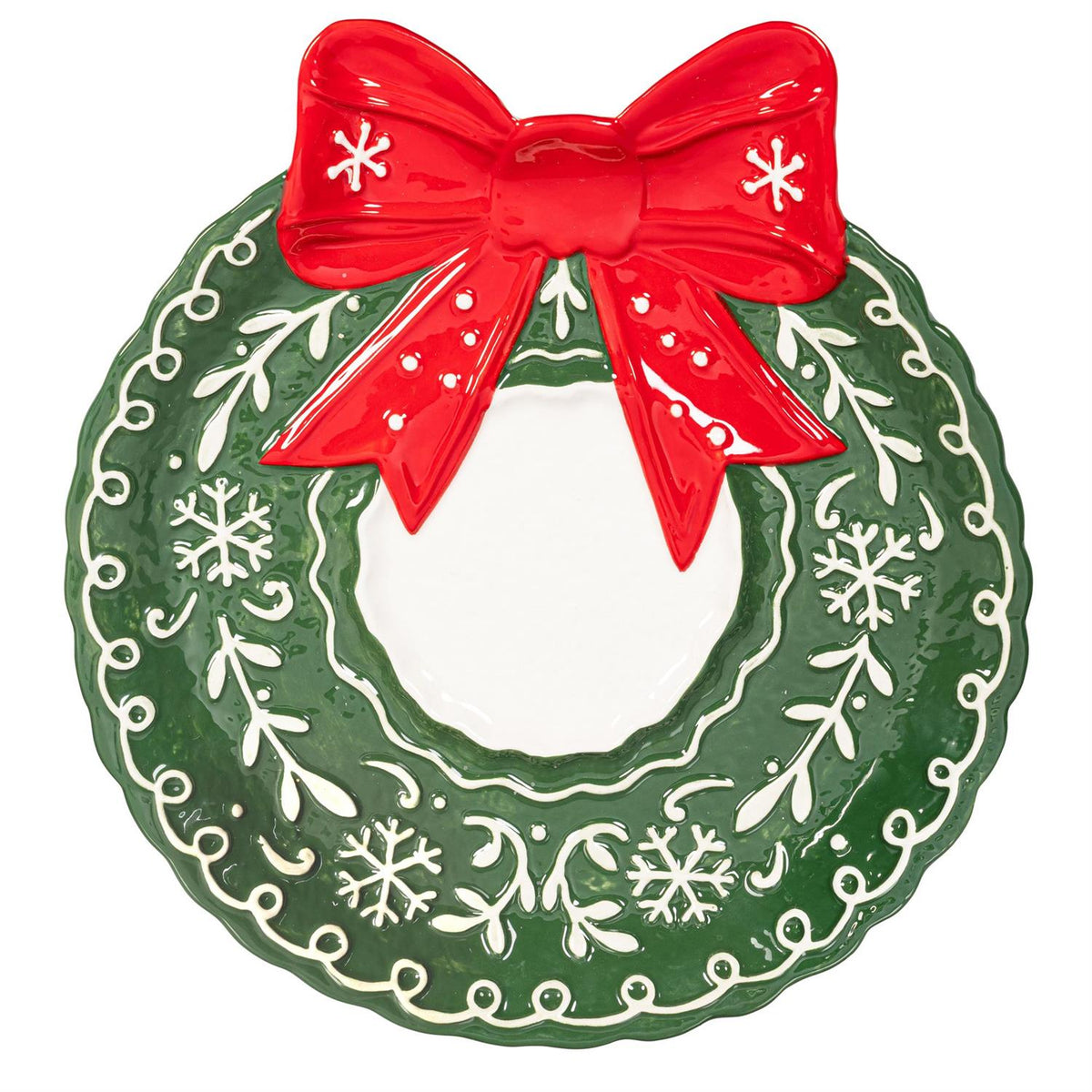Heartfelt Cheer Ceramic Wreath Plate