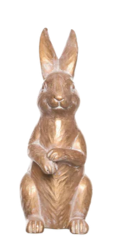 Resin Bronze Bunny Decor -3 Styles