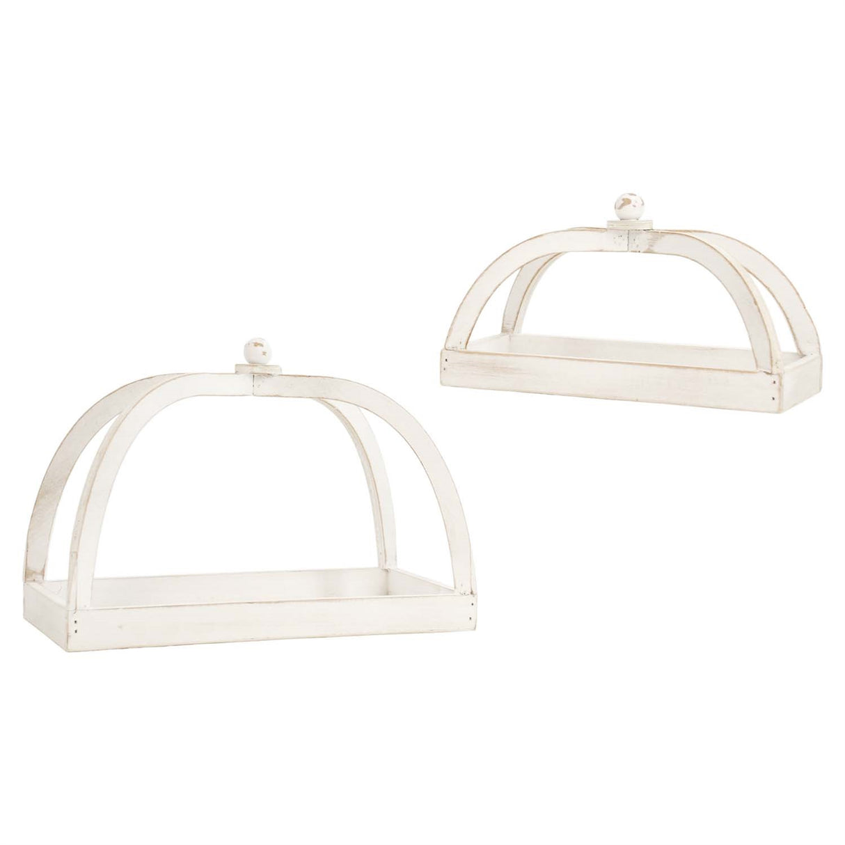 Whitewashed Square Bottom Lantern - 2 Sizes