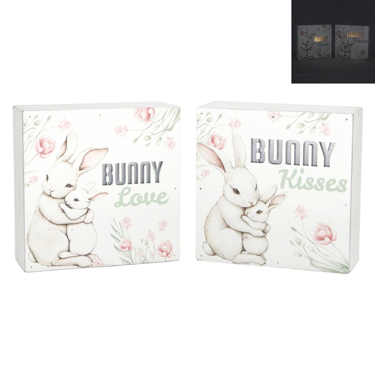 Bunny Lighted Sign - 2 Styles