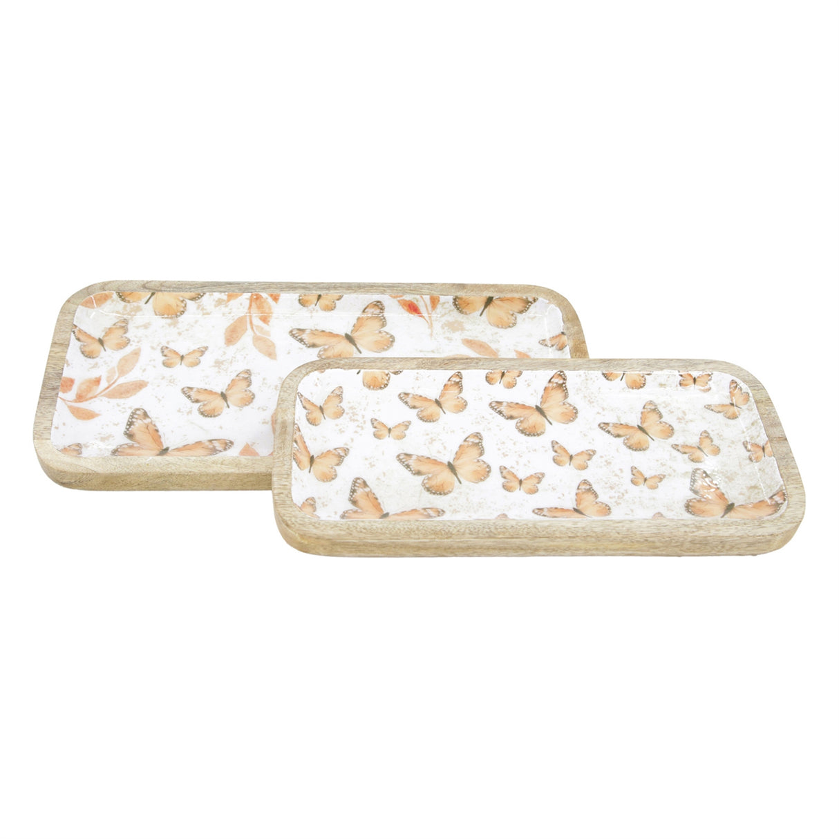 Butterfly Enamel Oval Trays -2 Sizes