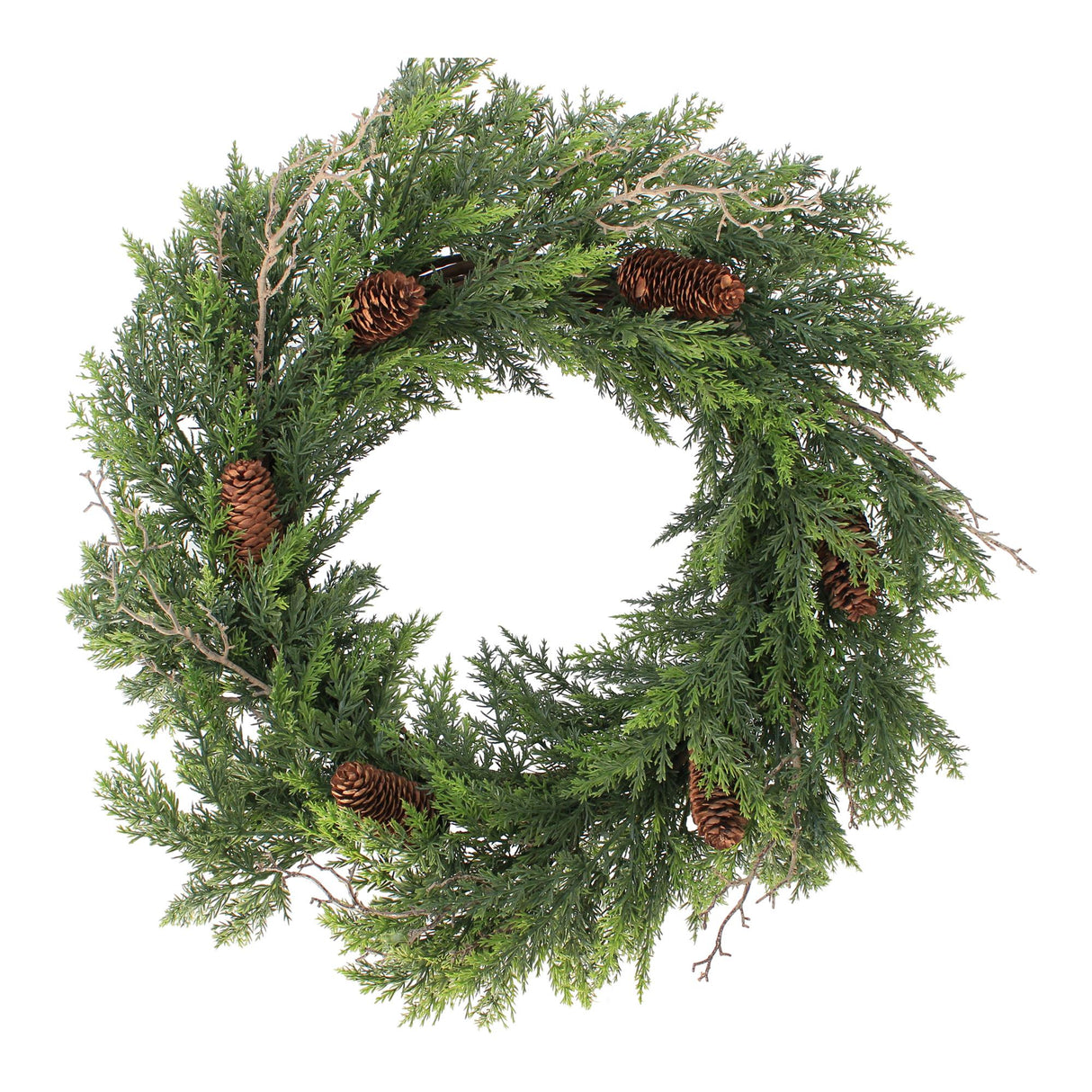 23" Calm Cedar Pine Wreath