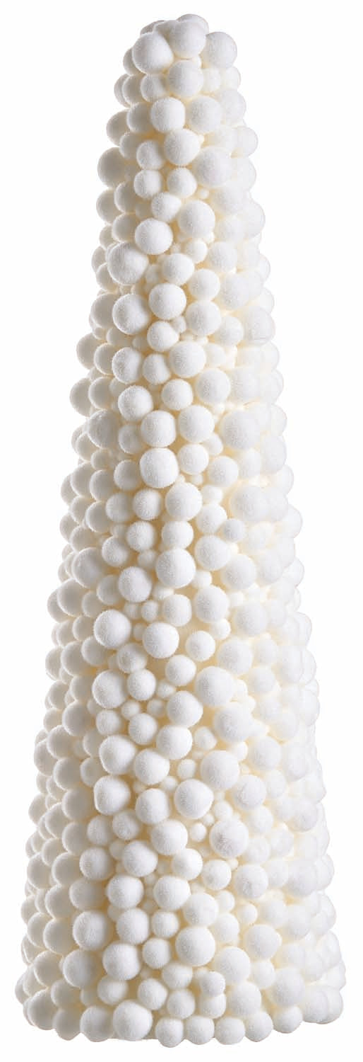 14" Pompom Cone Topiary Tree