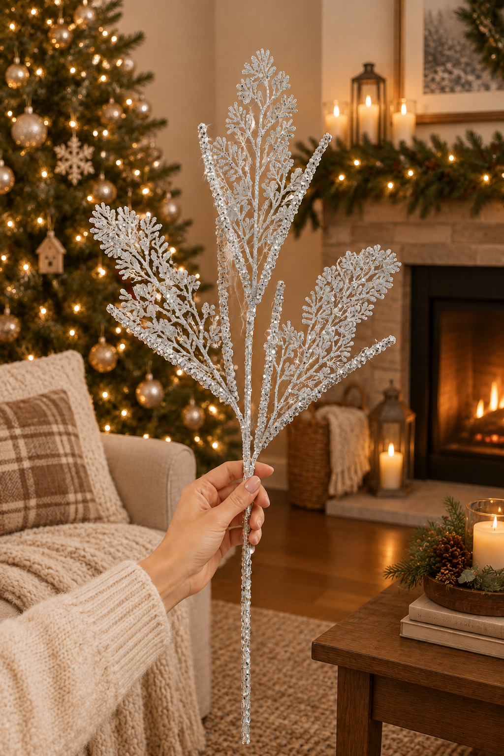 Silver Glittering Night Spray