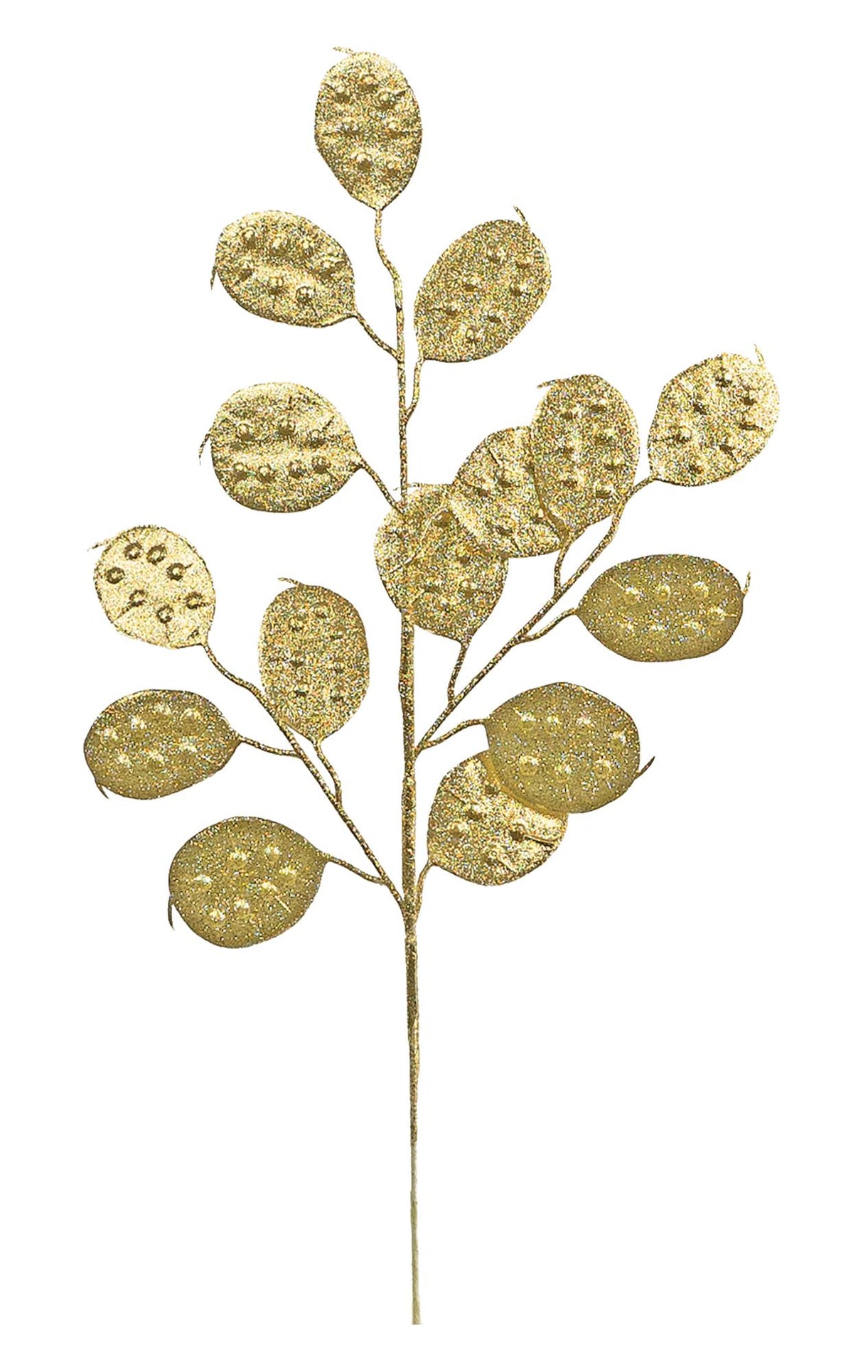 Champagne Glittered Lunaria Spray